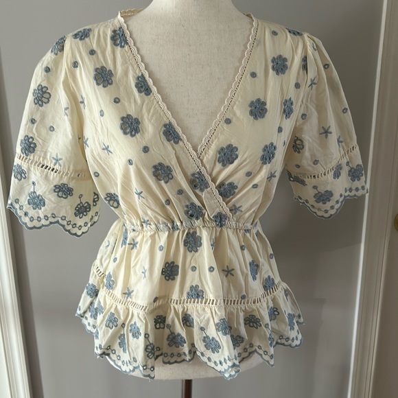 Chic Wish Summer Eyelet Top. M. - Picture 1 of 5